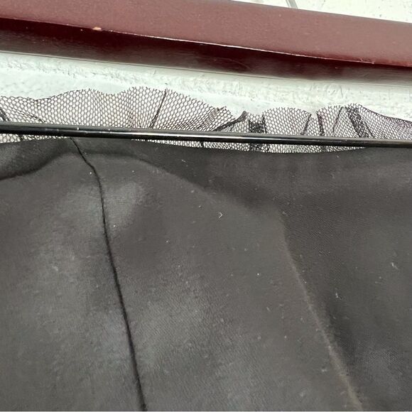 Rw & Co. Black Satin Tulle Strapless Midi Dress 0 - Picture 6 of 13